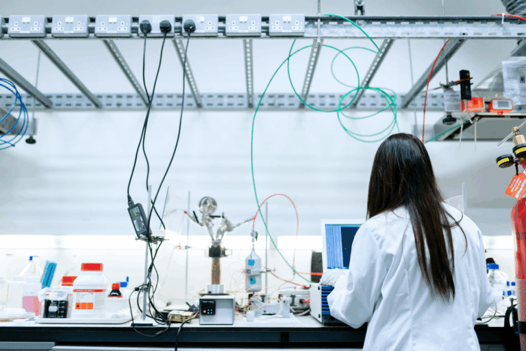 researcher in lab