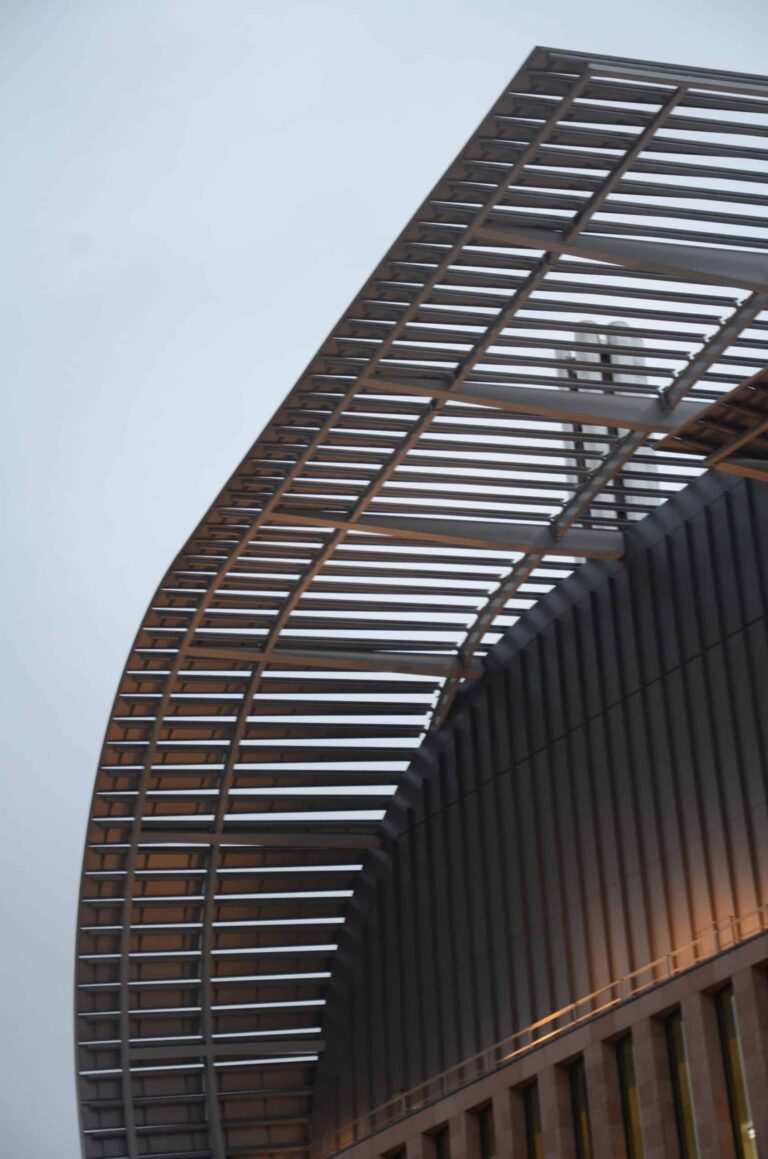photo of architectural detail on a modern building