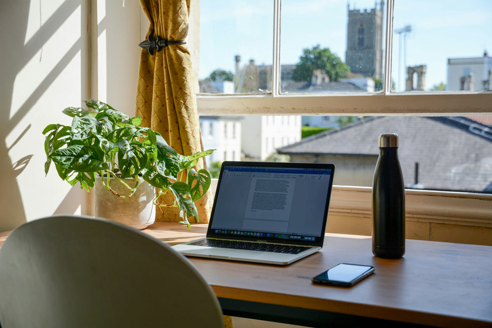 home office and window