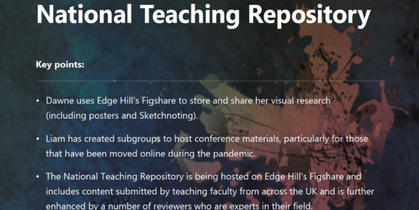 Using Edge Hill University’s Figshare instance for hosting posters, online events, and the National Teaching Repository