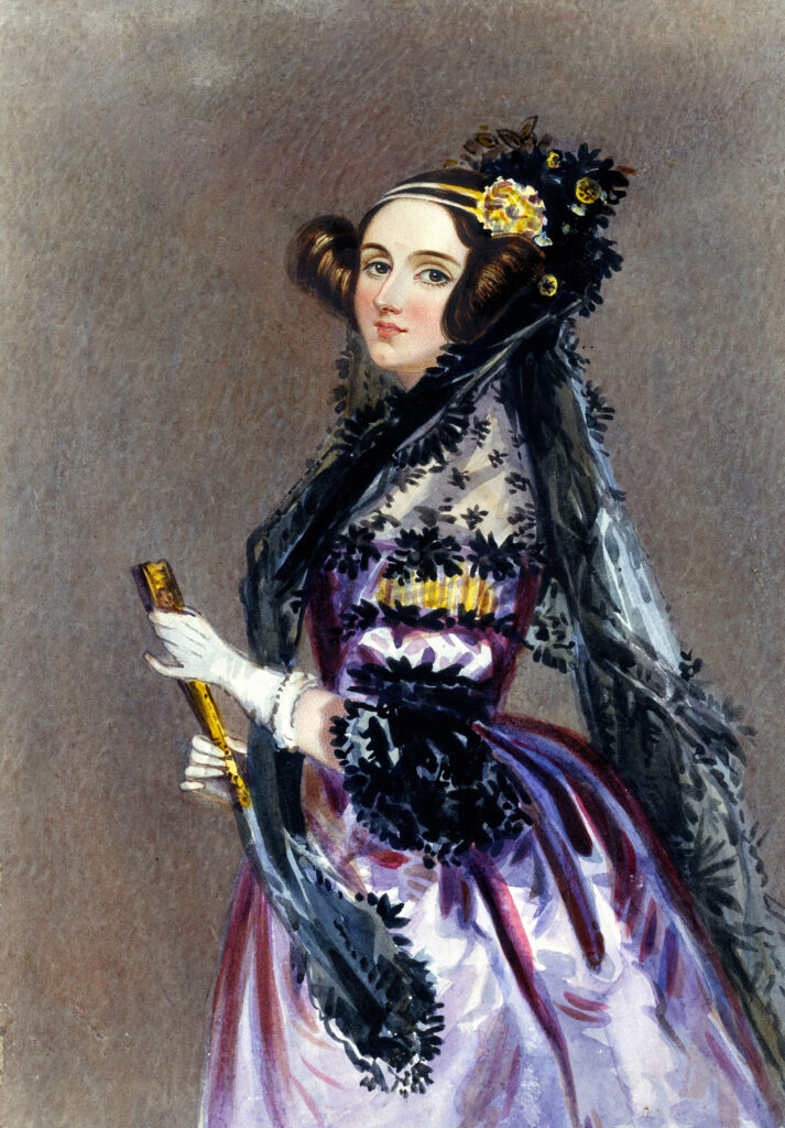 Watercolour portrait of Ada King, Countess of Lovelace, c. 1840, possibly by Alfred Edward Chalon
