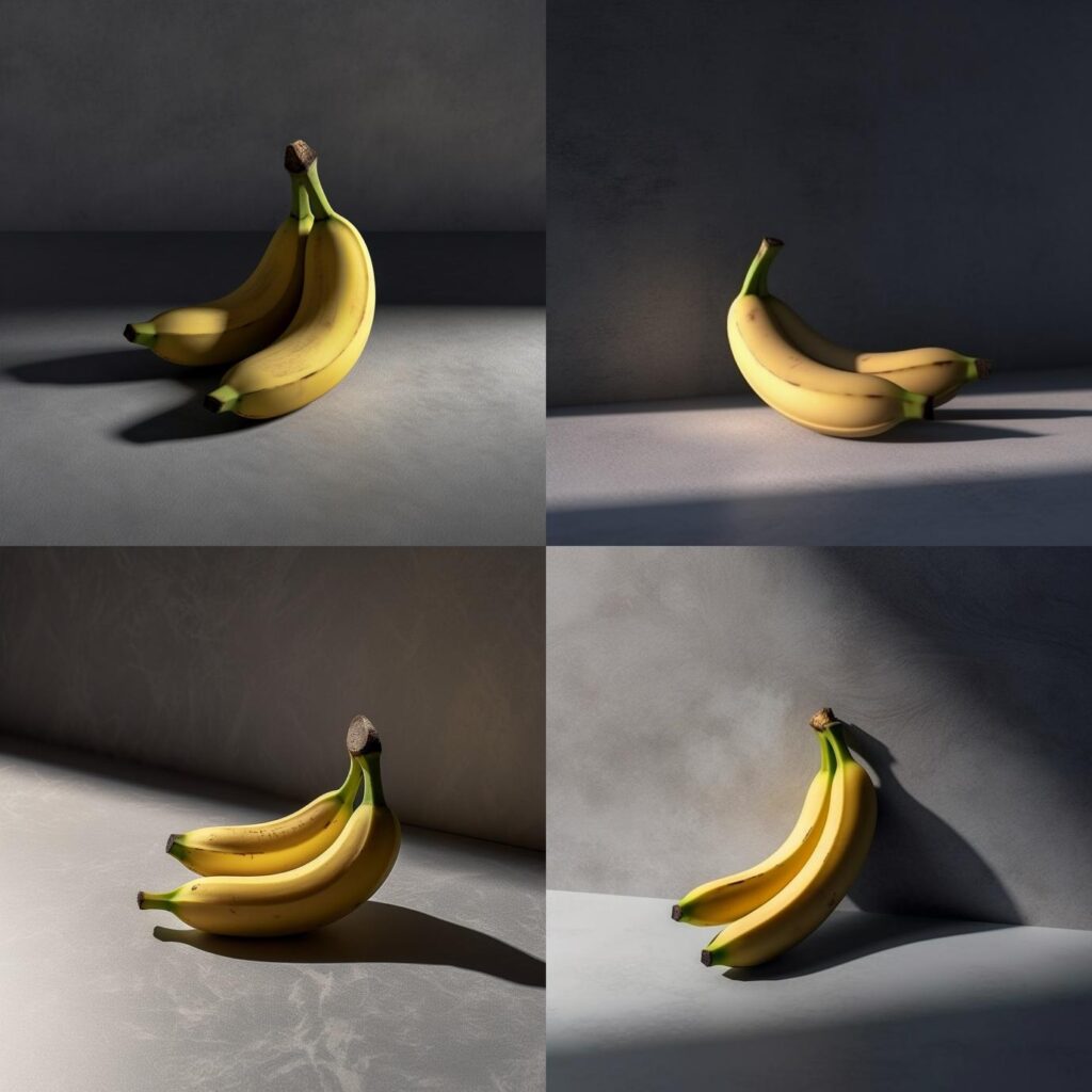 AI-generated art of bananas