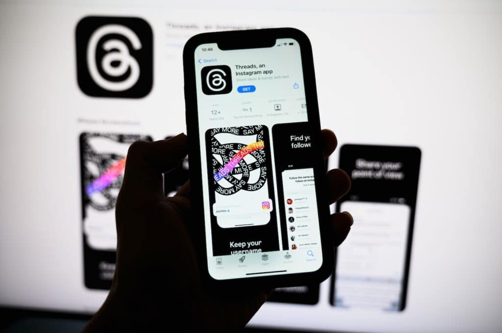 Threads app - stock image