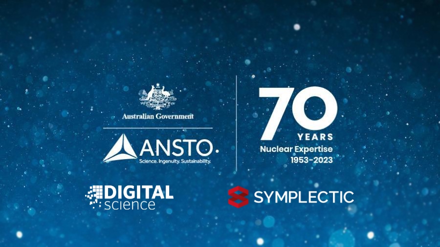 ANSTO 70th anniversary logo with Digital Science and Symplectic logos