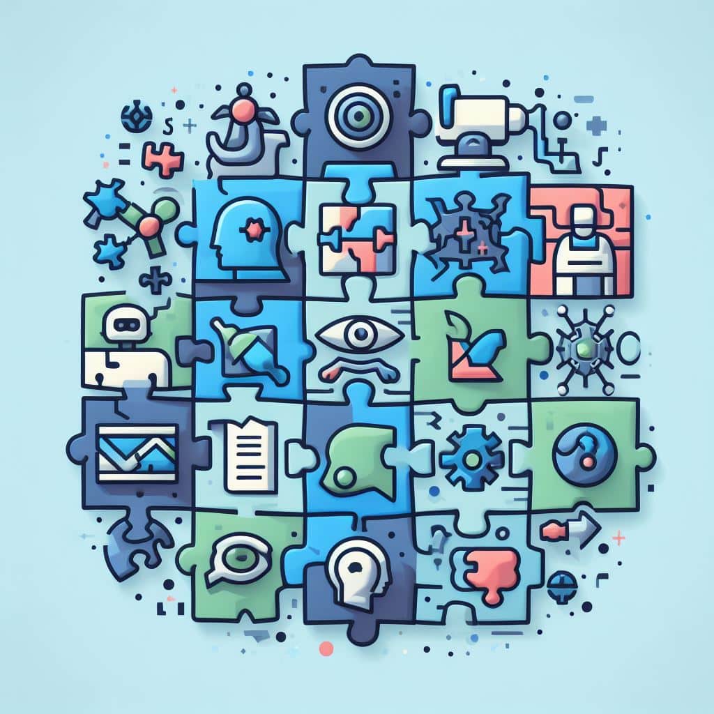 Ai generated illustration of a jigsaw puzzle