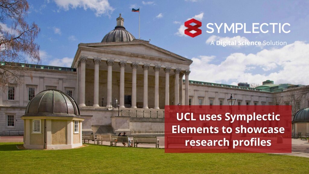 University College London uses Symplectic Elements to showcase research ...