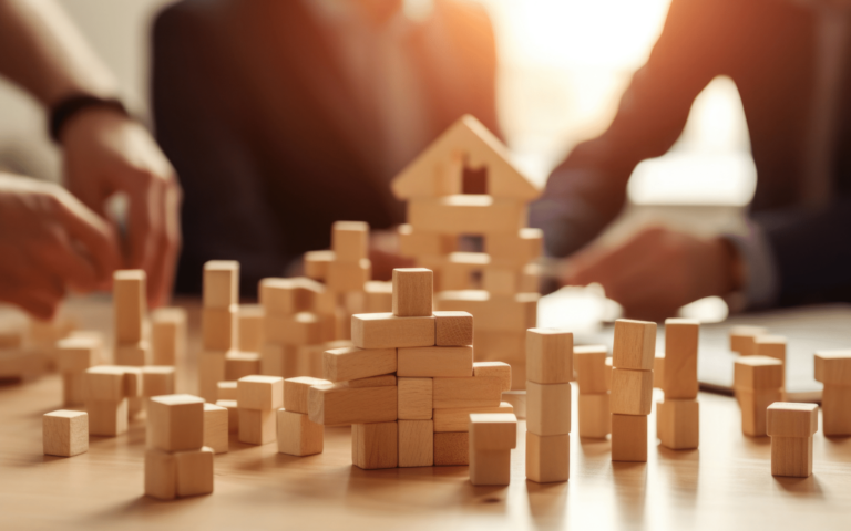 Photo of a child's wood blocks