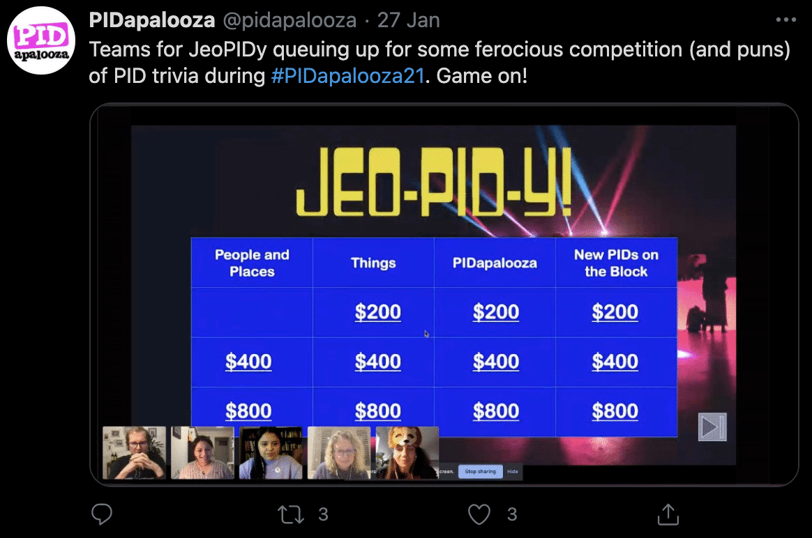 screenshot of twitter post about the event