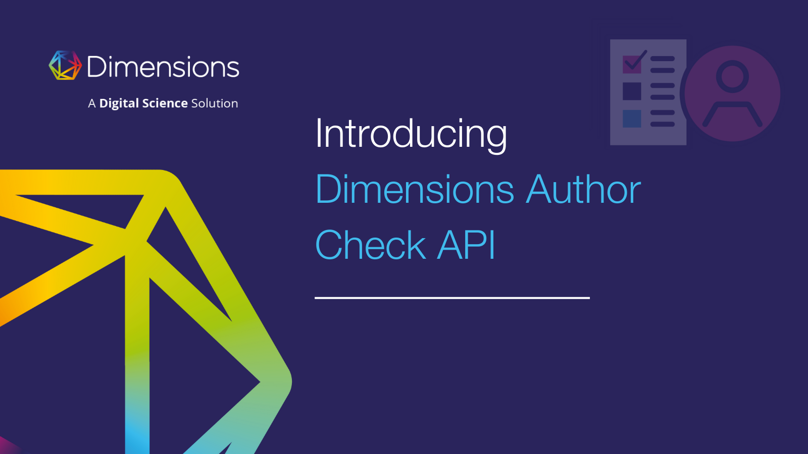 Dimensions Author Check API featured graphic