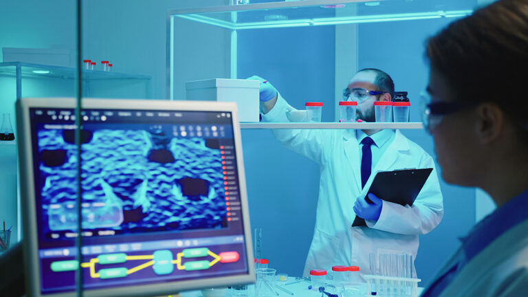 researcher in lab
