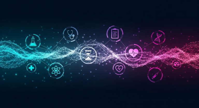data and research connected to pharma and biotech - concept image
