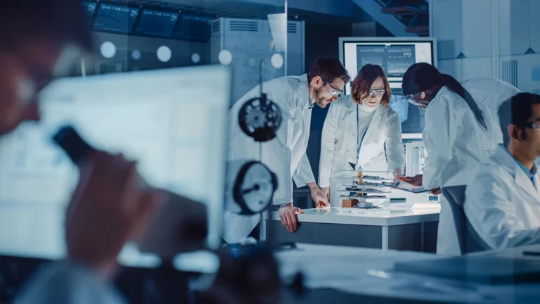 lab technicians at work