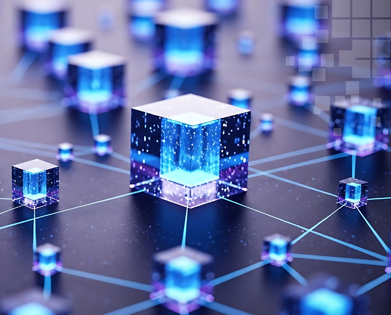 networked cubes illustration